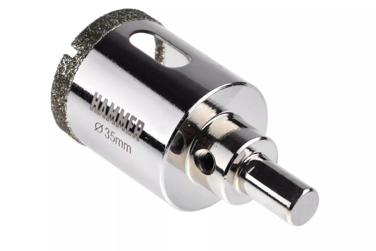 Коронка алмазная HAMMER Ф35мм HEX (DHS 35.0*65/5) купить в Перми
