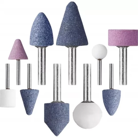 Набор STAYER &quot;MASTER&quot;: Абразивные минишарошки-насадки для гравера и дрели, хвостовик d 3,2 / 6,0мм, 10 предм. 2989-H10 купить в Перми