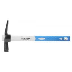 Молоток-кирочка ЗУБР каменщика с фиберглассовой двухкомпонентной обратной рукояткой, 400г 20155-400_z01
