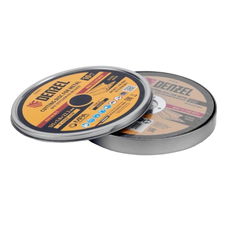 Круг отрезной по металлу Denzel 737610, 125 х 1,0 х 22,2 мм, WA60TBF, набор 10 шт. купить в Перми