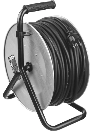 Удлинитель ЗУБР &quot;ПРОФИ&quot; на металл катушке, КГ 3х1,5кв мм, морозостойкий, 4 гнезда, IP44, макс мощность 3500Вт, 40м 55085-40 купить в Перми