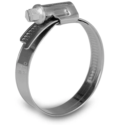 Хомуты нержав. сталь,  стандартное болтовое крепление 120-140мм, 25шт/уп,ширина 9мм   СИБРТЕХ 47591 купить в Перми