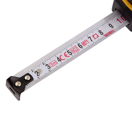 Рулетка Denzel 3м х 16мм, двухкомп. корпус, кнопка-пауза, 31541 купить в Перми