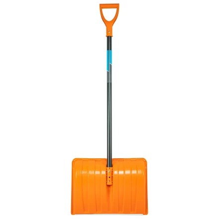 Лопата для уборки снега пластиковая Сибртех, 490х370х1350 мм, стальной черенок, усиленная 61667 купить в Перми