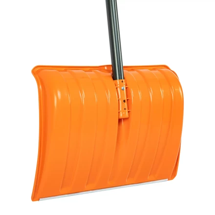 Лопата для уборки снега пластиковая Сибртех, 490х370х1350 мм, стальной черенок, усиленная 61667 купить в Перми