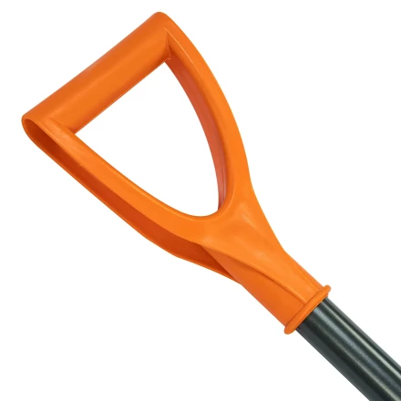 Лопата для уборки снега пластиковая Сибртех, 490х370х1350 мм, стальной черенок, усиленная 61667 купить в Перми