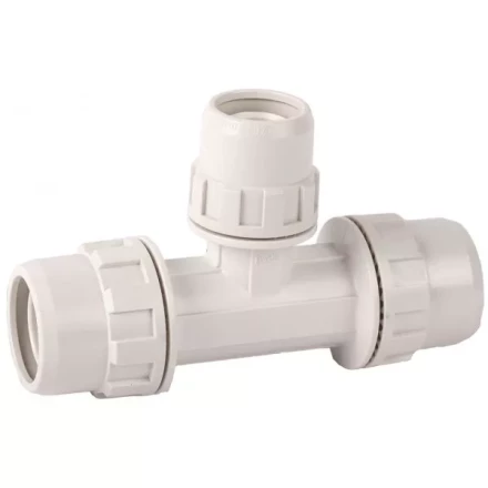 Тройник ЗУБР &quot;ШиреФит&quot; редукционный &quot;штуцер с гайкой - внутренняя резьба - штуцер с гайкой&quot;, 26мм-16мм-26мм 51506-26-16-26 купить в Перми