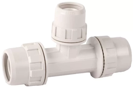 Тройник ЗУБР &quot;ШиреФит&quot; редукционный &quot;штуцер с гайкой - внутренняя резьба - штуцер с гайкой&quot;, 26мм-16мм-26мм 51506-26-16-26 купить в Перми