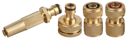 Набор GRINDA &quot;EXPERT&quot; поливочный латунный: наконечник регулируемый, 2 соединителя, адаптер внешний 8-427247_z01 купить в Перми