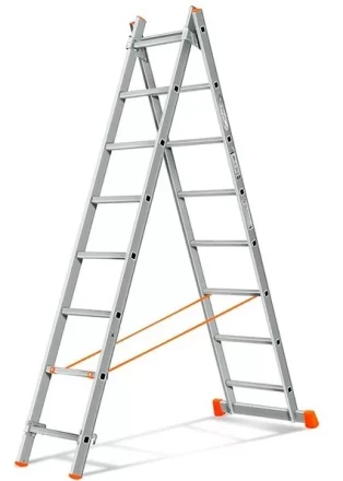Лестница 2-х секционная алюминиевая 2*8 1013296 купить в Перми