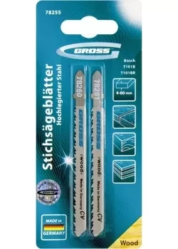 НАБОР ПОЛОТЕН ДЛЯ ЭЛЕКТРОЛОБЗИКА ПО ДЕРЕВУ 2ШТ (T101B+T101BR) GROSS 78255 купить в Перми