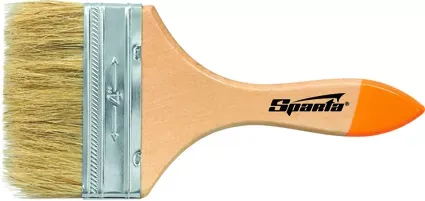 Кисть плоская Slimline 3" (75 мм)  натуральная щетина деревянная ручка  SPARTA 824405 купить в Перми