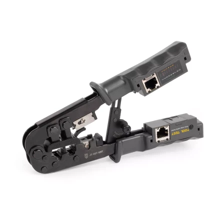 Кримпер многофункциональный КВТ JT-02T с 2 встроенными модулями для обжима RJ-45, RJ-12, RJ-11 (89229) купить в Перми