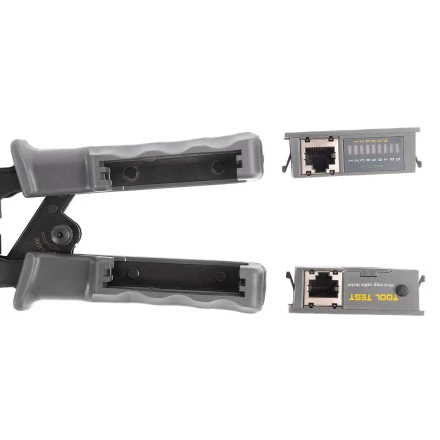 Кримпер многофункциональный КВТ JT-02T с 2 встроенными модулями для обжима RJ-45, RJ-12, RJ-11 (89229) купить в Перми