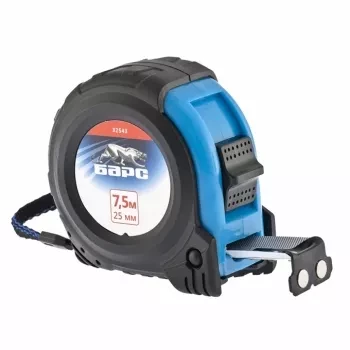 Рулетка 7,5 м х 25 мм БАРС Вектор утолщенное полотно магнитный зацеп обрезиненный корпус 32543 купить в Перми