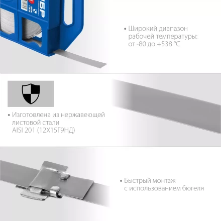 ЗУБР БДЛ, 20 x 0.7 мм, 50 м, бандажная лента нержавеющая, Профессионал (310243) купить в Перми