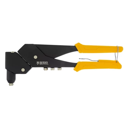 Заклепочник ручной Denzel, 285 мм, поворотный, 0-360, заклепки 2,4-3,2-4,0-4,8 мм, купить в Перми