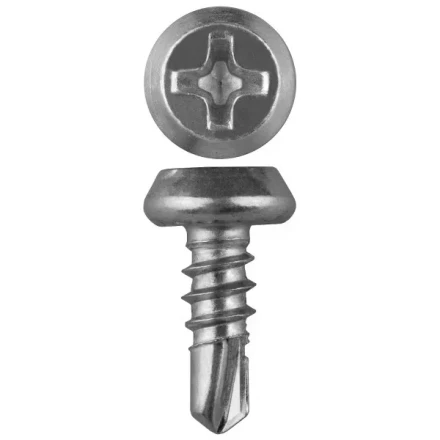 Саморезы ЗУБР со сверлом оцинкованные, для крепления лист. металла до 2мм, полуцилиндр. головка, 3.8x11мм, 22000шт 4-300150-38-11 купить в Перми