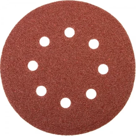 Круг шлифовальный универсальный STAYER &quot;MASTER&quot; из абразивной бумаги на велкро основе, 8 отверстий, Р40, 115мм, 5шт 35450-115-040 купить в Перми