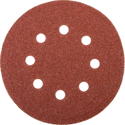 Круг шлифовальный универсальный STAYER &quot;MASTER&quot; из абразивной бумаги на велкро основе, 8 отверстий, Р40, 115мм, 5шт 35450-115-040 купить в Перми
