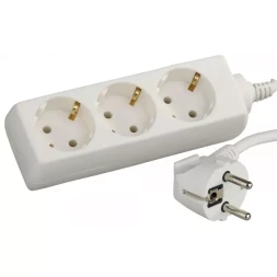 Удлинитель СВЕТОЗАР электрический с заземлением, евро, 3 гнезда, 3м SV-55033-3