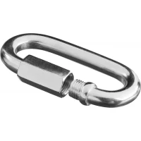 Карабин ЗУБР "МАСТЕР" винтовой с муфтой, оцинкованный, 12мм, 5 шт 4-304535-12