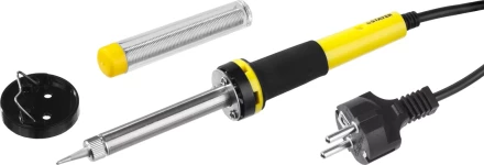 Паяльник с двухкомпонентной рукояткой и долговечным жалом, STAYER &quot;PROFI&quot; PROTerm, 55300-60, в комплекте (припой и подставка), 60 Вт, конус 55300-60 купить в Перми