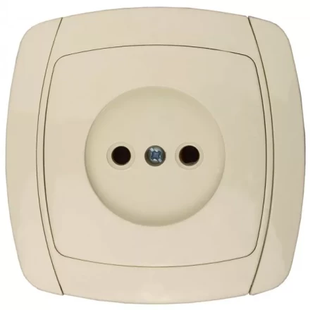 Розетка СВЕТОЗАР &quot;CITY LIGHT&quot; одинарная в сборе, без заземления, цвет бежевый, 16А/~250В SV-54200-B купить в Перми