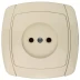 Розетка СВЕТОЗАР &quot;CITY LIGHT&quot; одинарная в сборе, без заземления, цвет бежевый, 16А/~250В SV-54200-B купить в Перми