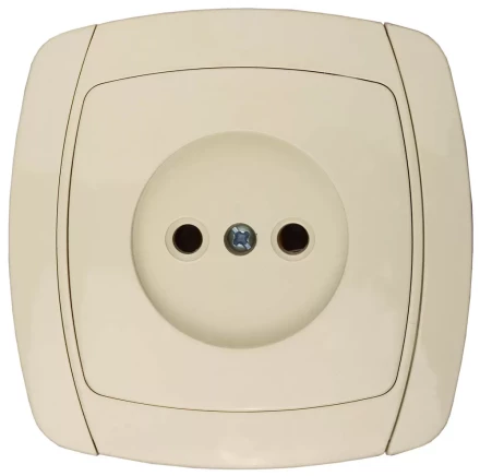 Розетка СВЕТОЗАР &quot;CITY LIGHT&quot; одинарная в сборе, без заземления, цвет бежевый, 16А/~250В SV-54200-B купить в Перми