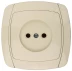 Розетка СВЕТОЗАР &quot;CITY LIGHT&quot; одинарная в сборе, без заземления, цвет бежевый, 16А/~250В SV-54200-B купить в Перми