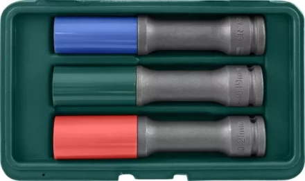 Набор головок торцевых ударных тонкостенных для дисков 1/2&quot;DR 17-19-21мм Jonnesway S18AD4103S 48851 купить в Перми