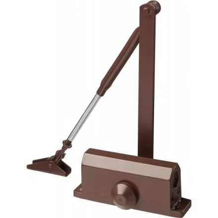 Доводчик дверной STAYER, для дверей массой до 40 кг, цвет коричневый 37917-50 купить в Перми