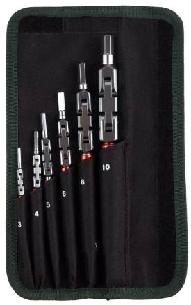 Набор ключей имбусовых KRAFTOOL &quot;INDUSTRIE&quot;, Cr-Mo сталь(S2), шарнирная конструкция, HEX, 6шт, в чехле 27450-H6 купить в Перми