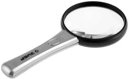 Лупа ЗУБР &quot;МАСТЕР&quot;, светодиодная подсветка, 3-х/4-х кратное увеличение, диаметр линзы 90мм 40541-90 купить в Перми
