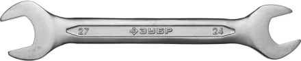 Ключ ЗУБР &quot;МАСТЕР&quot; гаечный рожковый, Cr-V сталь, хромированный, 24х27мм 27010-24-27 купить в Перми