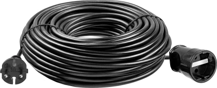 ЗУБР ПВС-207-Ш, ПВС, 2 x 0.75 мм2, 50 м, 2200 Вт, силовой удлинитель-шнур (55023-50) купить в Перми