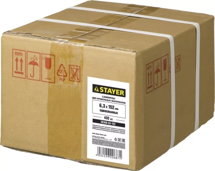 Саморезы СКМ кровельные, 152 х 6.3 мм, 400 шт, для металлических конструкций, STAYER 30300-63-152 купить в Перми