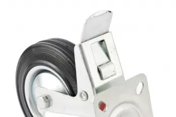 Колесо поворотное с тормозом d-160мм крепление платформенное СИБРТЕХ 68723 купить в Перми