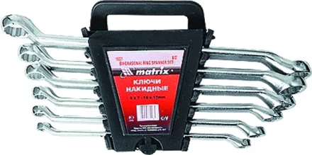 Набор ключей накидных 6–22 мм CR-V 8 шт. полированный хром MATRIX 15332 купить в Перми