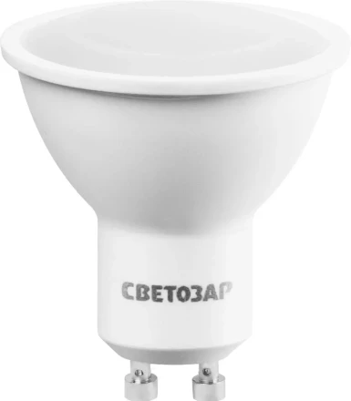 Лампа СВЕТОЗАР светодиодная &quot;LED technology&quot;, цоколь GU10, яркий белый свет (4000К), 220В, 5Вт (35) 44565-35_z01 купить в Перми