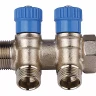 Коллектор GENERAL FITTINGS для холодной воды, вентили, никелированная латунь, вход 3/4" - 4 выхода 1/2" 51046-3/4-1/2-CT4 купить в Перми