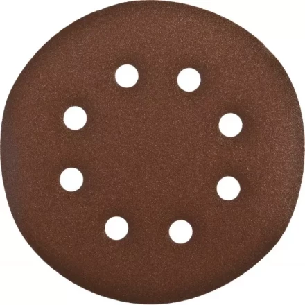 Круг шлифовальный ЗУБР &quot;СТАНДАРТ&quot; из абразивной бумаги на велкро основе, 6 отв., Р240, 150мм, 5шт 35350-150-240 купить в Перми