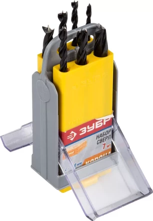ЗУБР. Набор сверл по дереву, в супер боксе, 4-5-6-7-8-9-10 мм 29421-H7-SB купить в Перми