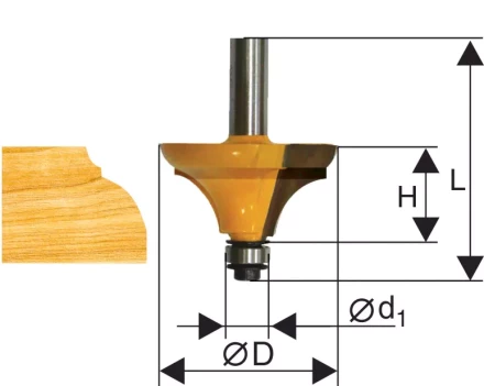 Фреза фигирейная горизонтальная Ф38,1Х19 мм хвостовик 12 мм Энкор 46574 купить в Перми