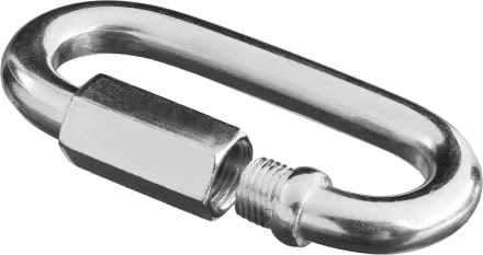 Карабин ЗУБР &quot;МАСТЕР&quot; винтовой с муфтой, оцинкованный, 4мм, 40 шт 4-304535-04 купить в Перми