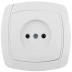 Розетка СВЕТОЗАР &quot;CITY LIGHT&quot; одинарная в сборе, без заземления, цвет белый, 16А/~250В SV-54200-W купить в Перми