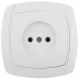 Розетка СВЕТОЗАР &quot;CITY LIGHT&quot; одинарная в сборе, без заземления, цвет белый, 16А/~250В SV-54200-W купить в Перми