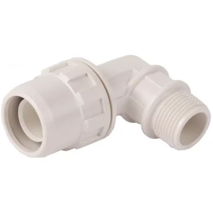 Муфта ЗУБР &quot;ШиреФит&quot; соединительная угловая 90°, &quot;штуцер с гайкой - внешняя резьба&quot;, 20мм-1/2&quot; 51465-20-1/2 купить в Перми