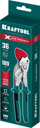 Клещи переставные-гаечный ключ с двухкомпонентными рукоятками и пластиковыми накладками 22066 купить в Перми